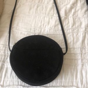 Black circle canvas bag
